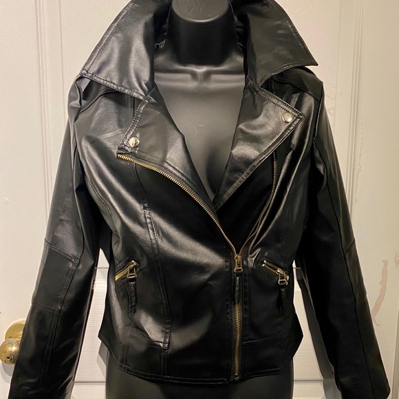 Vegan leather biker jacket - Picture 1 of 1